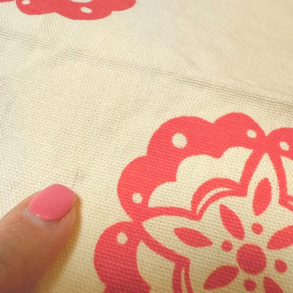 Anthropologie Dinner Napkins Floral Boho Beachy Geometric ~ Set of 4
